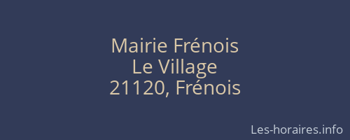 Mairie Frénois