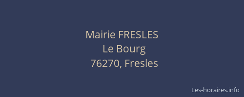 Mairie FRESLES
