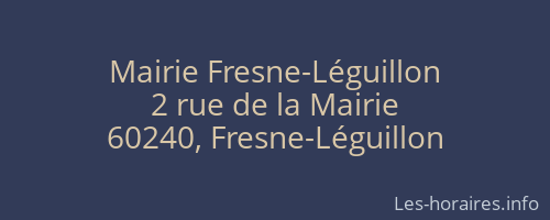 Mairie Fresne-Léguillon