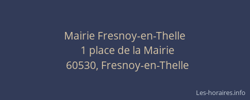 Mairie Fresnoy-en-Thelle
