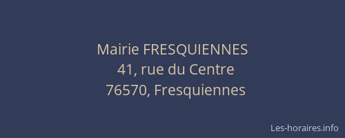 Mairie FRESQUIENNES