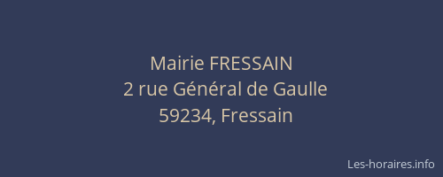 Mairie FRESSAIN