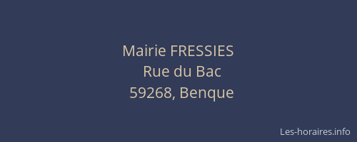 Mairie FRESSIES