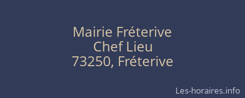 Mairie Fréterive