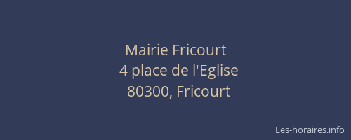 Mairie Fricourt