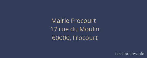 Mairie Frocourt
