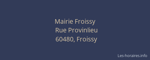 Mairie Froissy
