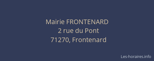 Mairie FRONTENARD