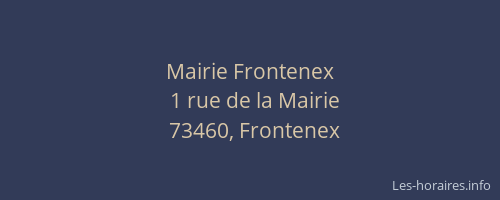 Mairie Frontenex