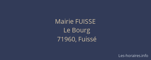 Mairie FUISSE
