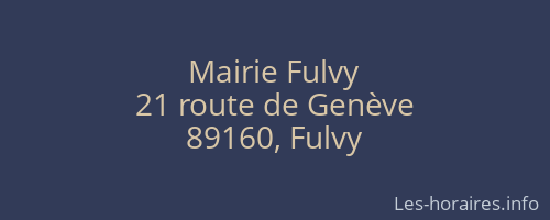 Mairie Fulvy