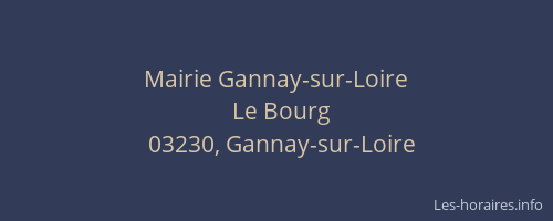 Mairie Gannay-sur-Loire