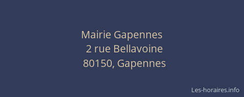 Mairie Gapennes