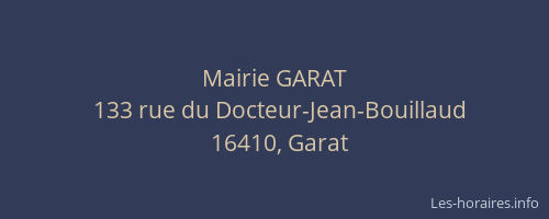 Mairie GARAT