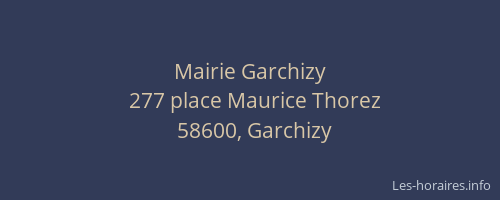 Mairie Garchizy
