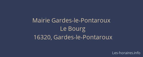 Mairie Gardes-le-Pontaroux