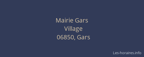 Mairie Gars