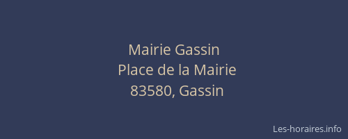 Mairie Gassin