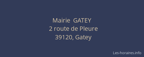 Mairie  GATEY