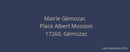 Mairie G&eacute;mozac