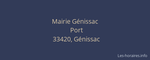 Mairie G&eacute;nissac