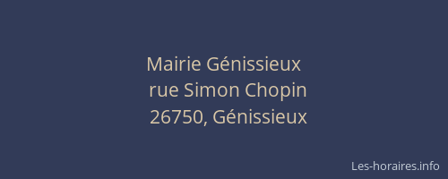 Mairie G&eacute;nissieux