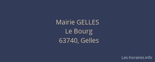 Mairie GELLES