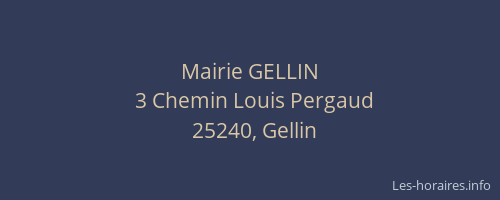 Mairie GELLIN