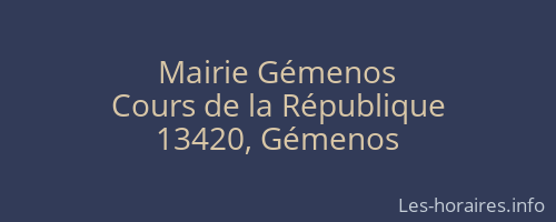Mairie Gémenos