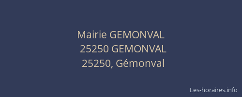 Mairie GEMONVAL