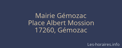 Mairie Gémozac