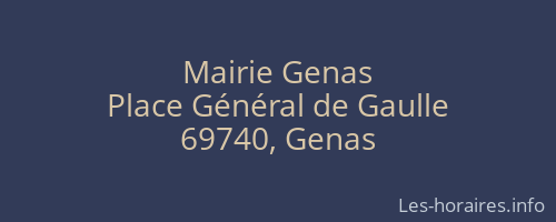 Mairie Genas