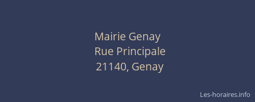 Mairie Genay