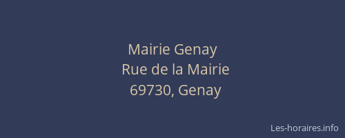 Mairie Genay