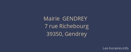 Mairie  GENDREY