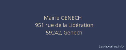Mairie GENECH