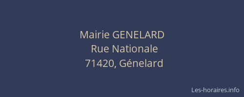 Mairie GENELARD