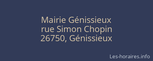 Mairie Génissieux