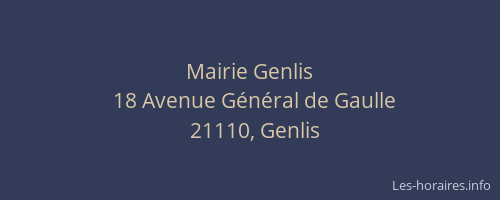 Mairie Genlis