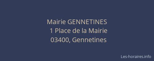 Mairie GENNETINES
