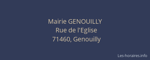 Mairie GENOUILLY