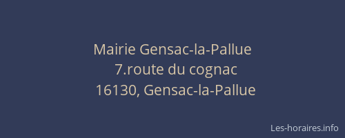 Mairie Gensac-la-Pallue