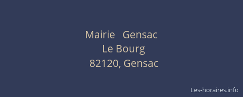Mairie   Gensac