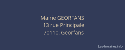 Mairie GEORFANS