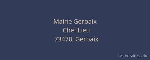 Mairie Gerbaix