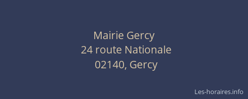 Mairie Gercy