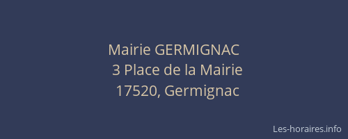 Mairie GERMIGNAC