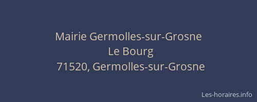 Mairie Germolles-sur-Grosne