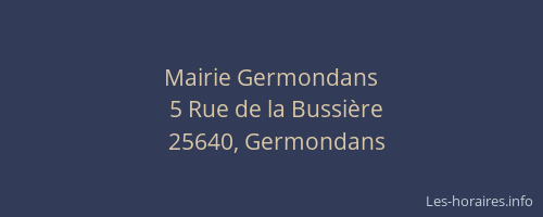 Mairie Germondans