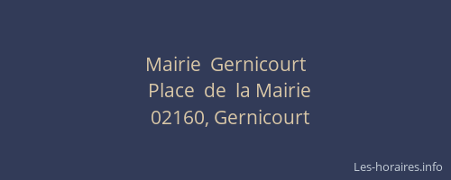 Mairie  Gernicourt